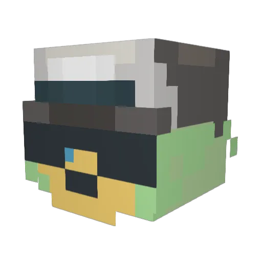 Manaque Minecraft avatar head, 3D render