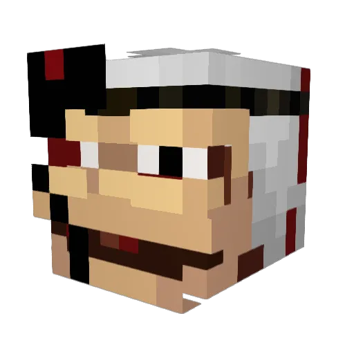 Manareal Minecraft avatar head, 3D render