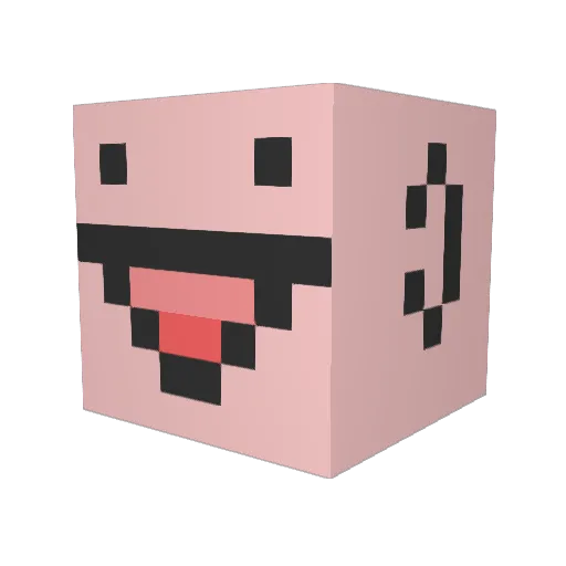 Manasaurus Minecraft avatar head, 3D render