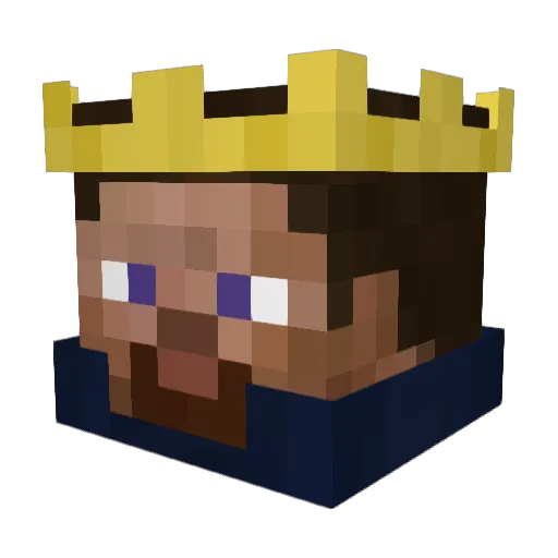 Manaslu Minecraft avatar head, 3D render