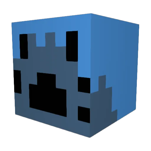 Manateeglitter Minecraft avatar head, 3D render