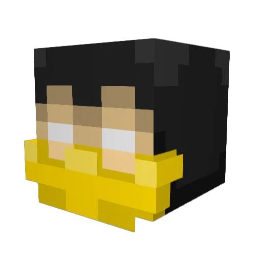 Manawa Minecraft avatar head, 3D render