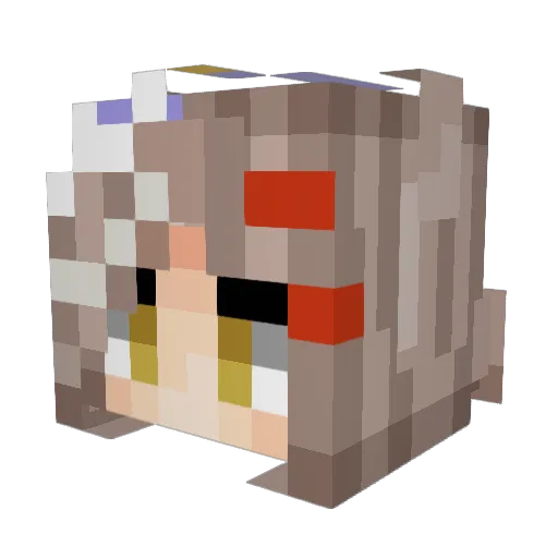 ManboYULU Minecraft avatar head, 3D render