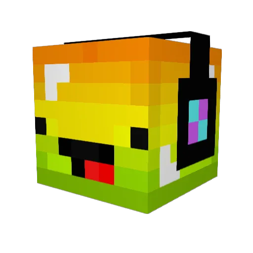 Mancaje Minecraft avatar head, 3D render