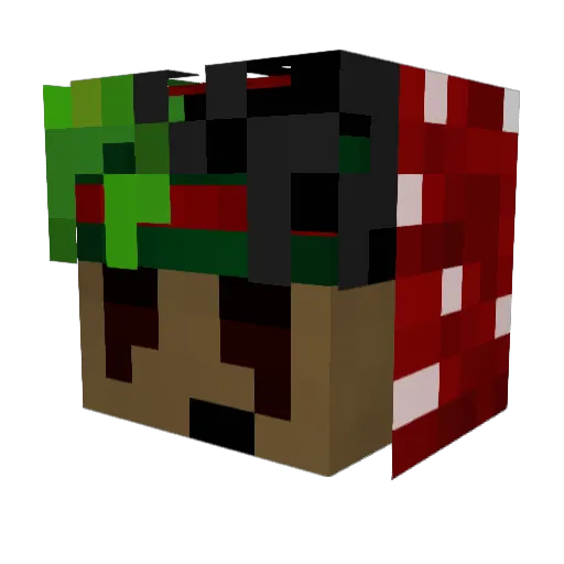 Mancardi Minecraft avatar head, 3D render