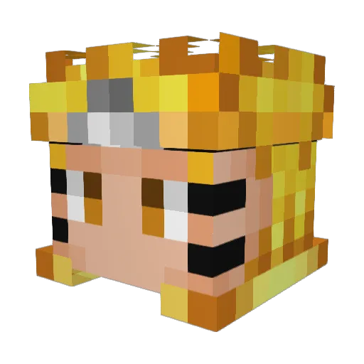 Manch05 Minecraft avatar head, 3D render