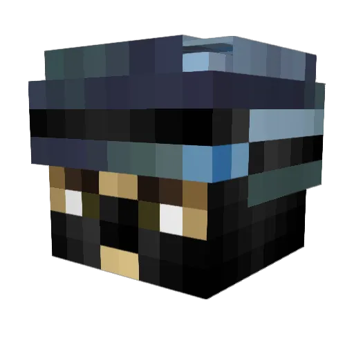 Manchudinner Minecraft avatar head, 3D render