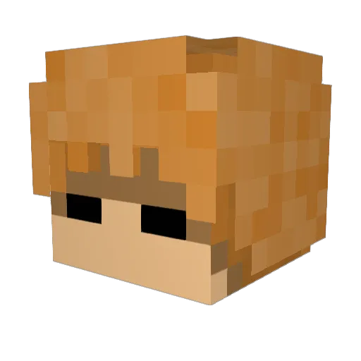 Manczu Minecraft avatar head, 3D render