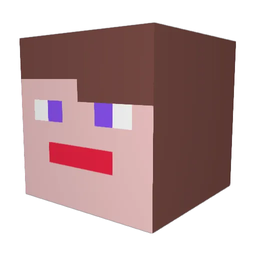 MandKasteel Minecraft avatar head, 3D render