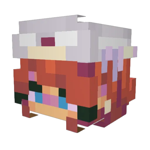 MandaOnTheSea Minecraft avatar head, 3D render