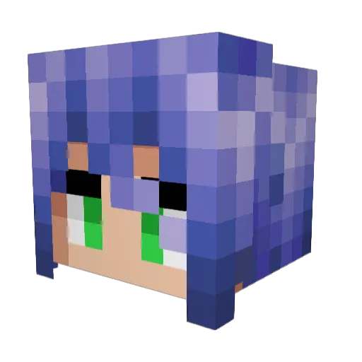 Mandaleri Minecraft avatar head, 3D render