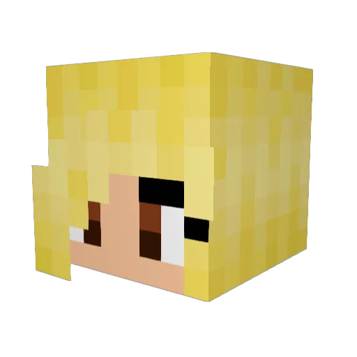 Mandalicius Minecraft avatar head, 3D render