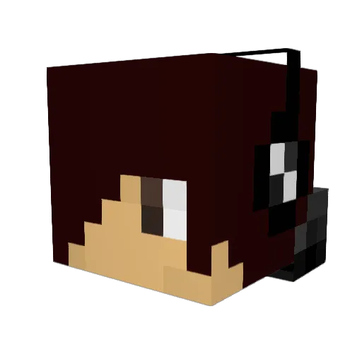 Mandarel Minecraft avatar head, 3D render
