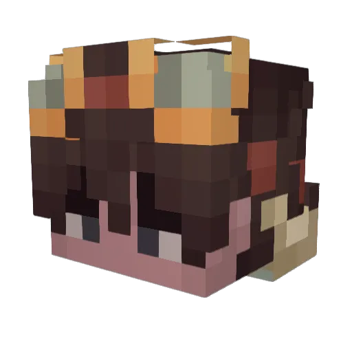 MandarinkaYarik Minecraft avatar head, 3D render