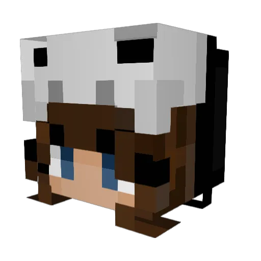 Mandelbeeds Minecraft avatar head, 3D render