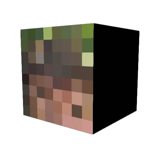 ManderHelloKitty Minecraft avatar head, 3D render