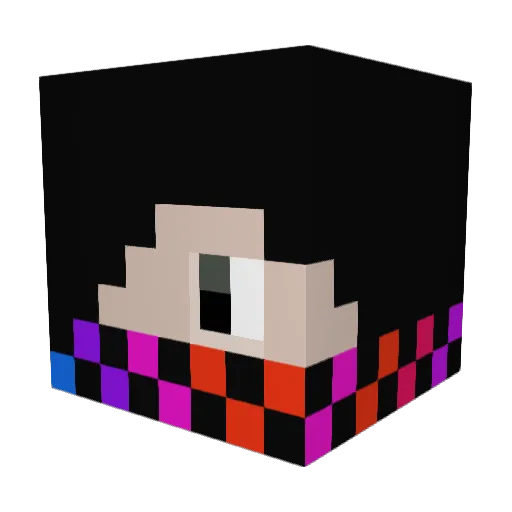 Manderindli Minecraft avatar head, 3D render