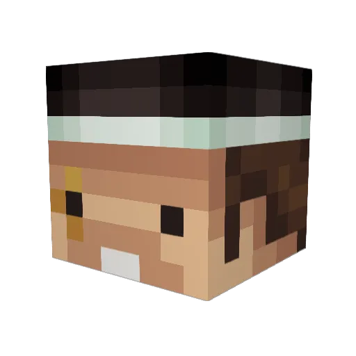 Manders98 Minecraft avatar head, 3D render