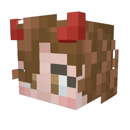 MandersM Minecraft avatar head, 3D render