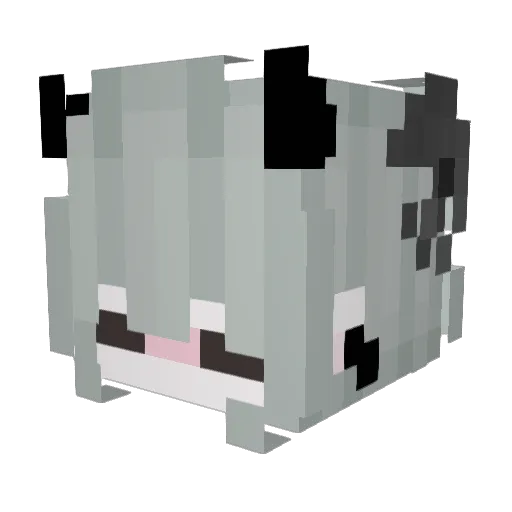 Mandess Minecraft avatar head, 3D render
