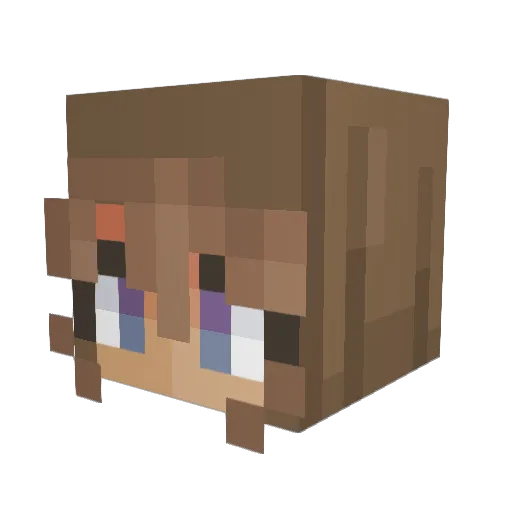 Mandisslove Minecraft avatar head, 3D render