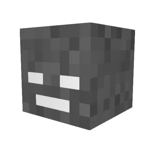 Mandiuby Minecraft avatar head, 3D render