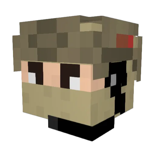 MandoBoy11 Minecraft avatar head, 3D render
