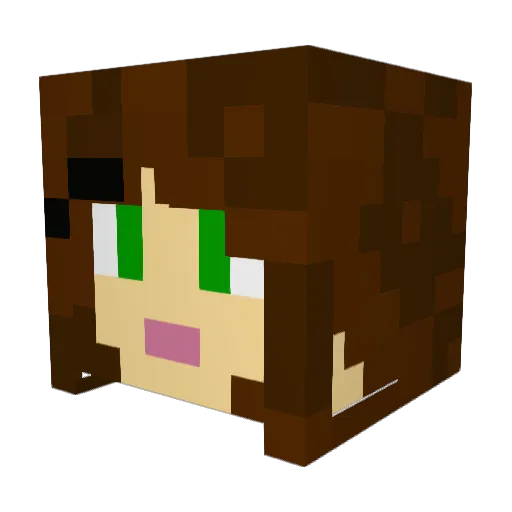 Mandoriel Minecraft avatar head, 3D render