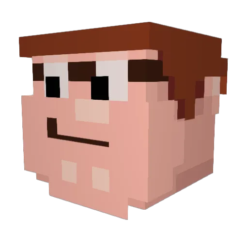 MandreKaffegaard Minecraft avatar head, 3D render