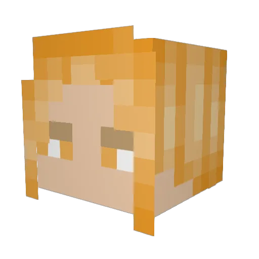 Mandreata Minecraft avatar head, 3D render