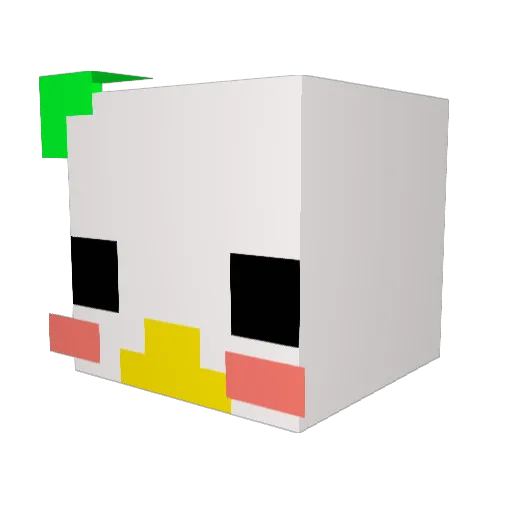 Mandu_u Minecraft avatar head, 3D render