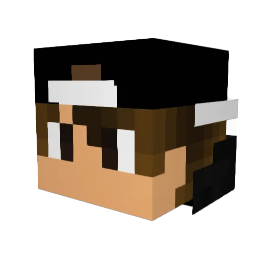 Manducho Minecraft avatar head, 3D render