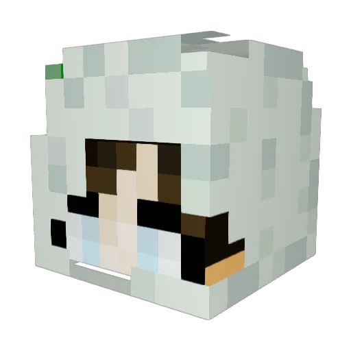 Mandue Minecraft avatar head, 3D render