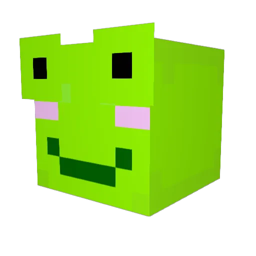 Mandule Minecraft avatar head, 3D render