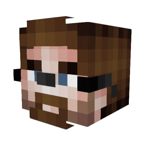 Mandulis_Scar Minecraft avatar head, 3D render