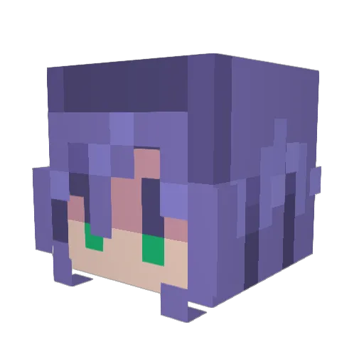 Mandy1117 Minecraft avatar head, 3D render