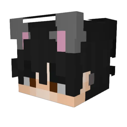 MandyBK Minecraft avatar head, 3D render