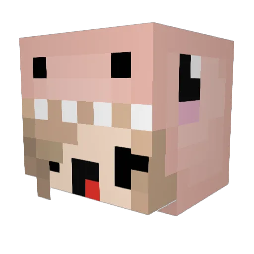 MandyCandy Minecraft avatar head, 3D render