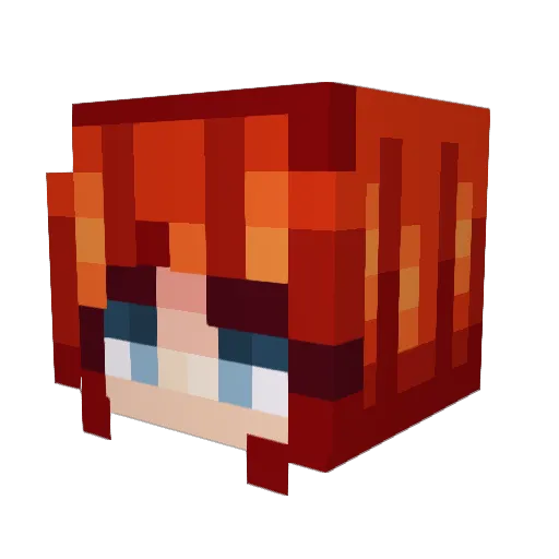 MandyShin Minecraft avatar head, 3D render