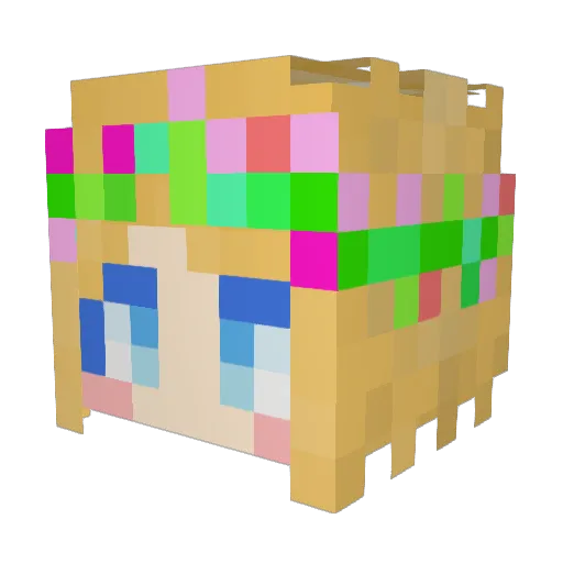 Mandy_yy Minecraft avatar head, 3D render