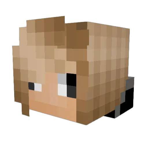 Mandyfire Minecraft avatar head, 3D render