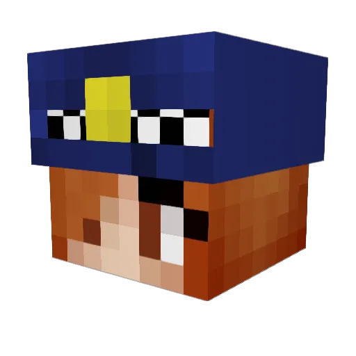Mandys14 Minecraft avatar head, 3D render
