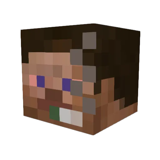 Manekai_ Minecraft avatar head, 3D render