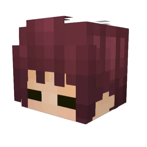 ManekoCube Minecraft avatar head, 3D render