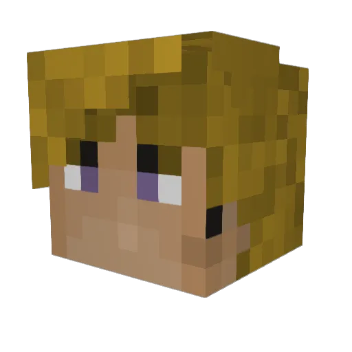 Manelin Minecraft avatar head, 3D render