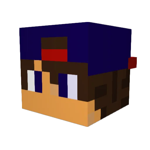 Manelpt Minecraft avatar head, 3D render