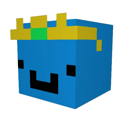 Maneper_ Minecraft avatar head, 3D render