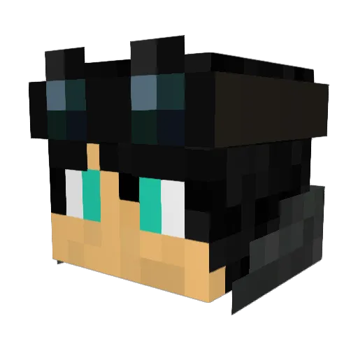 Manera Minecraft avatar head, 3D render