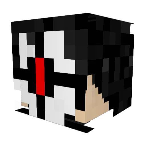 Manety Minecraft avatar head, 3D render