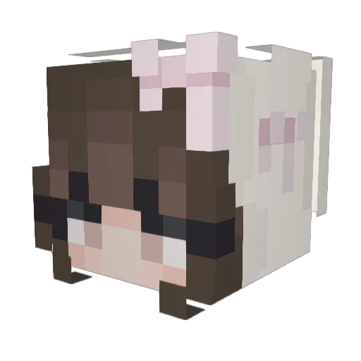 Manewsa Minecraft avatar head, 3D render